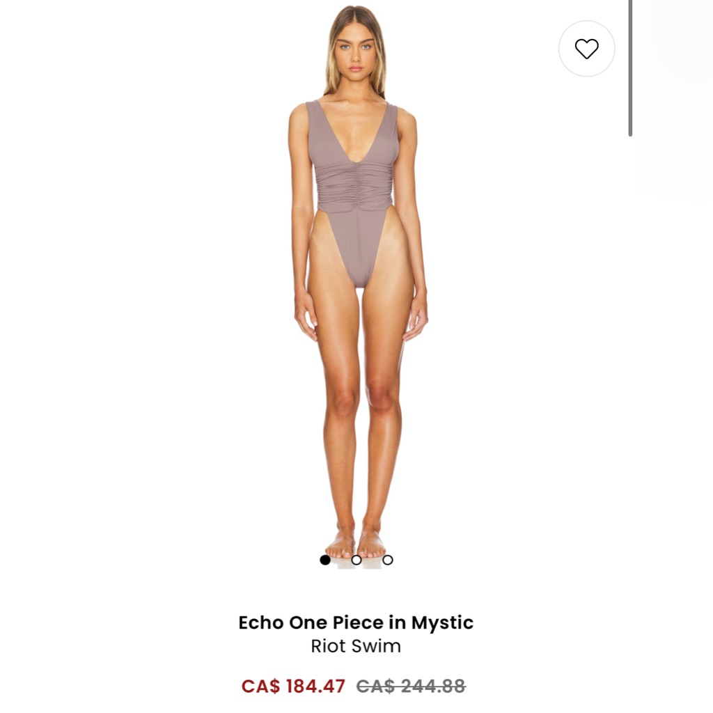 Riot Swim Echo One Piece In Mystic Brown (Never Worn)